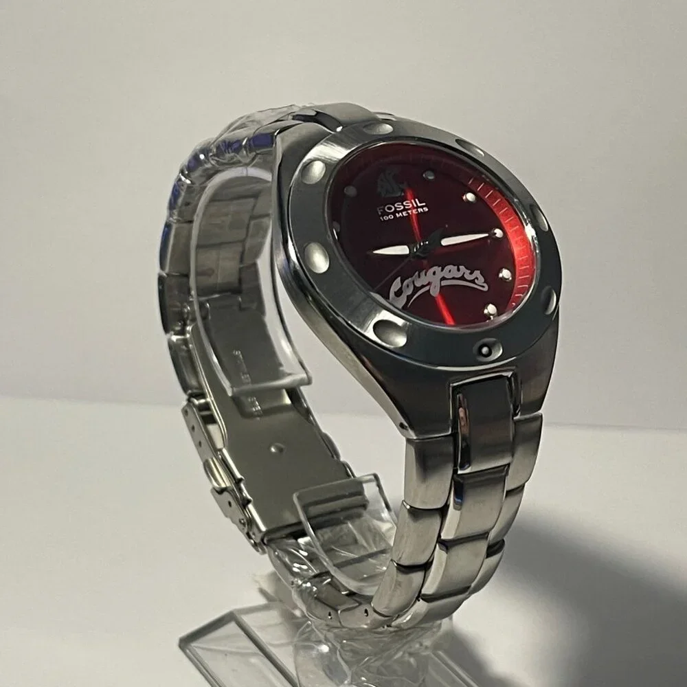 Washington State Cougars NCAA Stainless-Steel Watch by Fossil NEW (RARE)